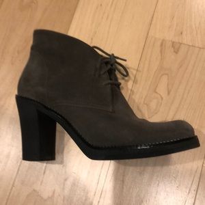 Grey suede LaCanadienne booties